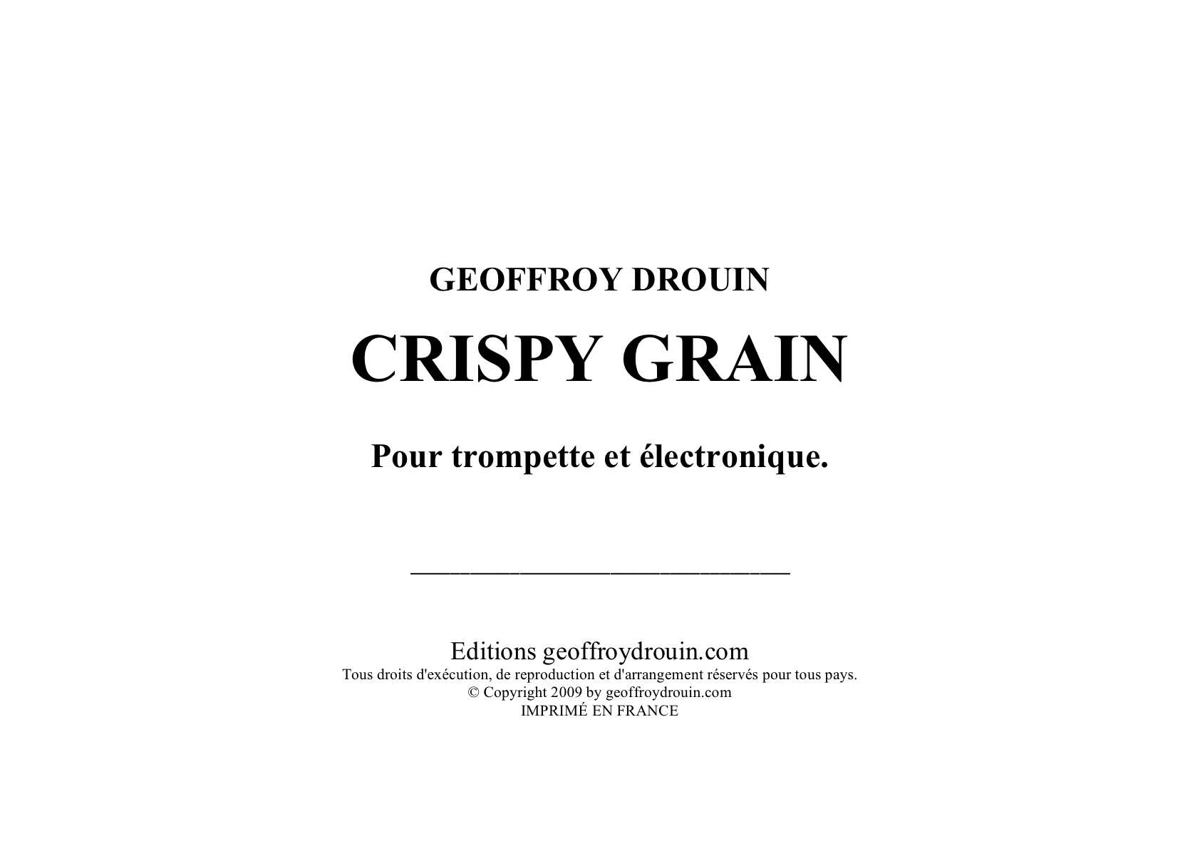 Crispy grain